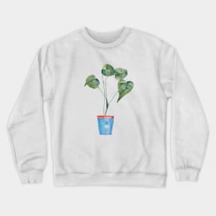 Small monstera watercolor Crewneck Sweatshirt